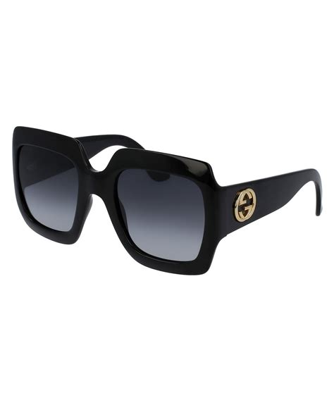 Gucci oversized black square eyeglasses